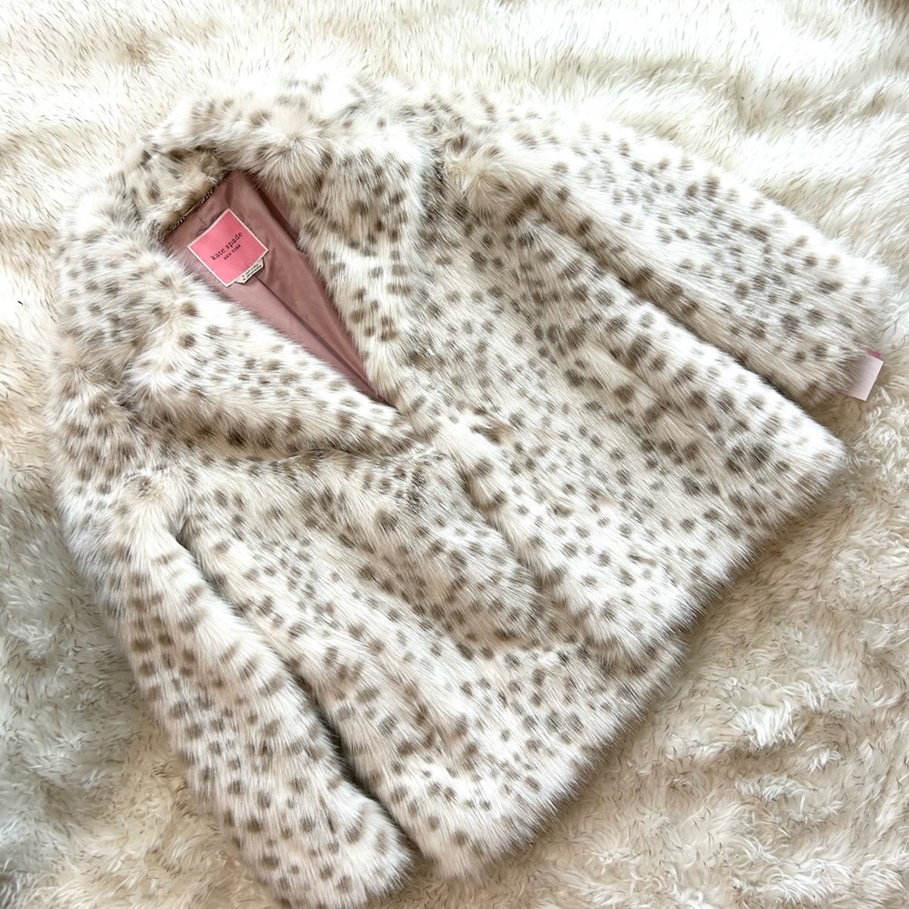 Kate Spade Spotted Faux Fur Jacket